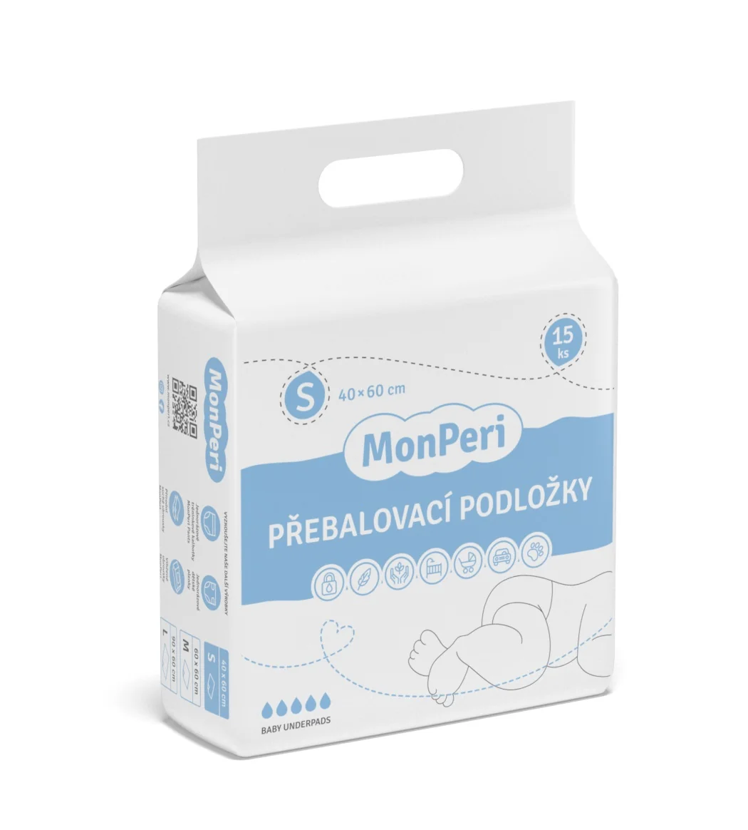 MonPeri Přebalovací podložky S 40 x 60 cm 15 ks