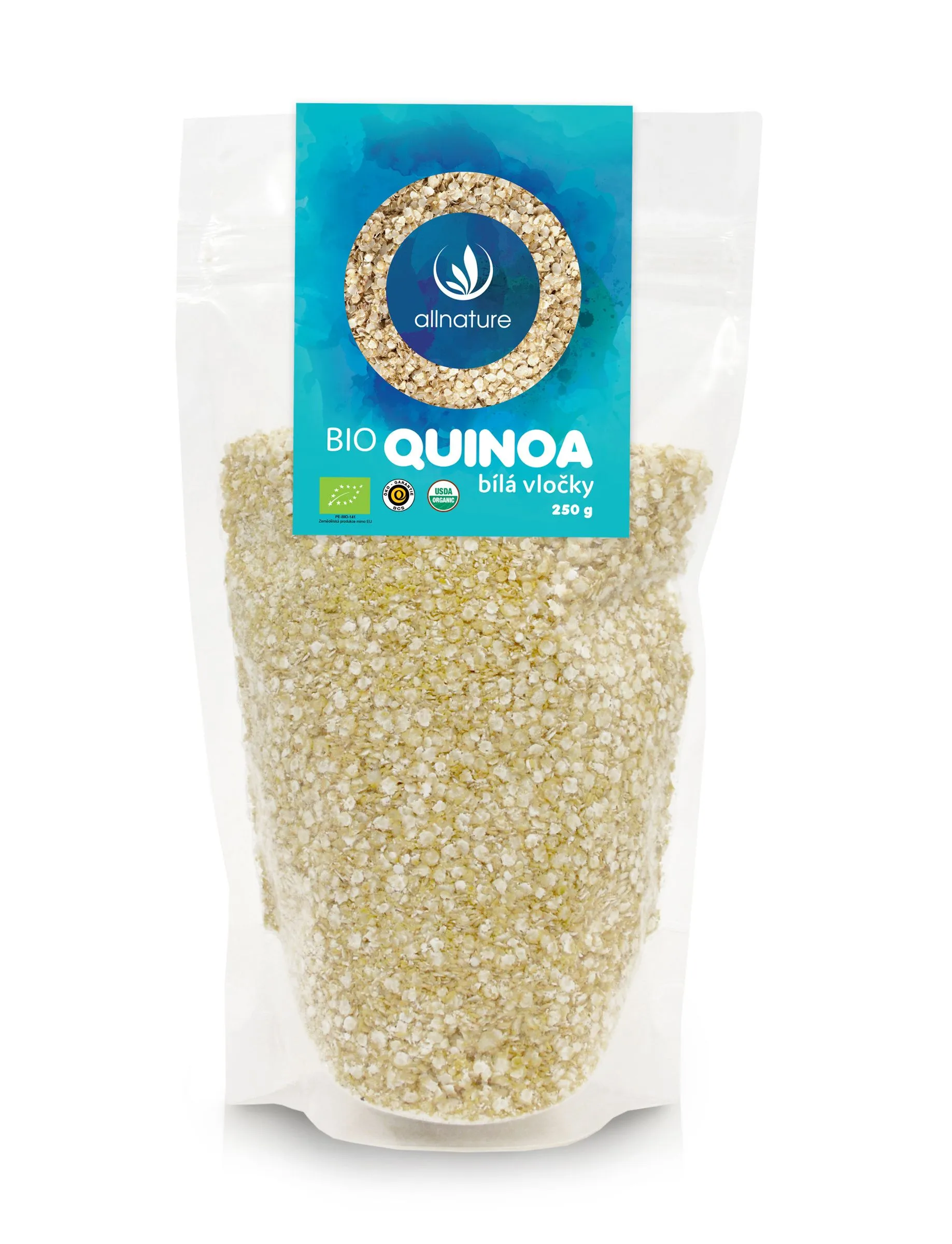 Allnature Quinoa bílá BIO vločky 250 g
