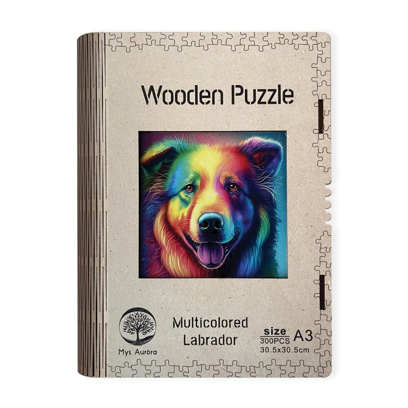 EPEE Wooden puzzle Multicolored Labrador A3