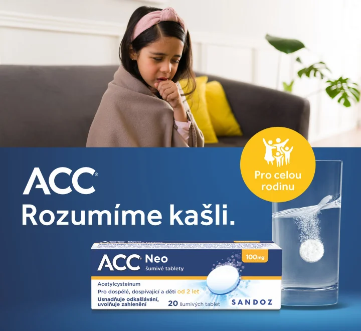 ACC – rozumíme kašli, ACC NEO 100 mg 20 šumivých tablet