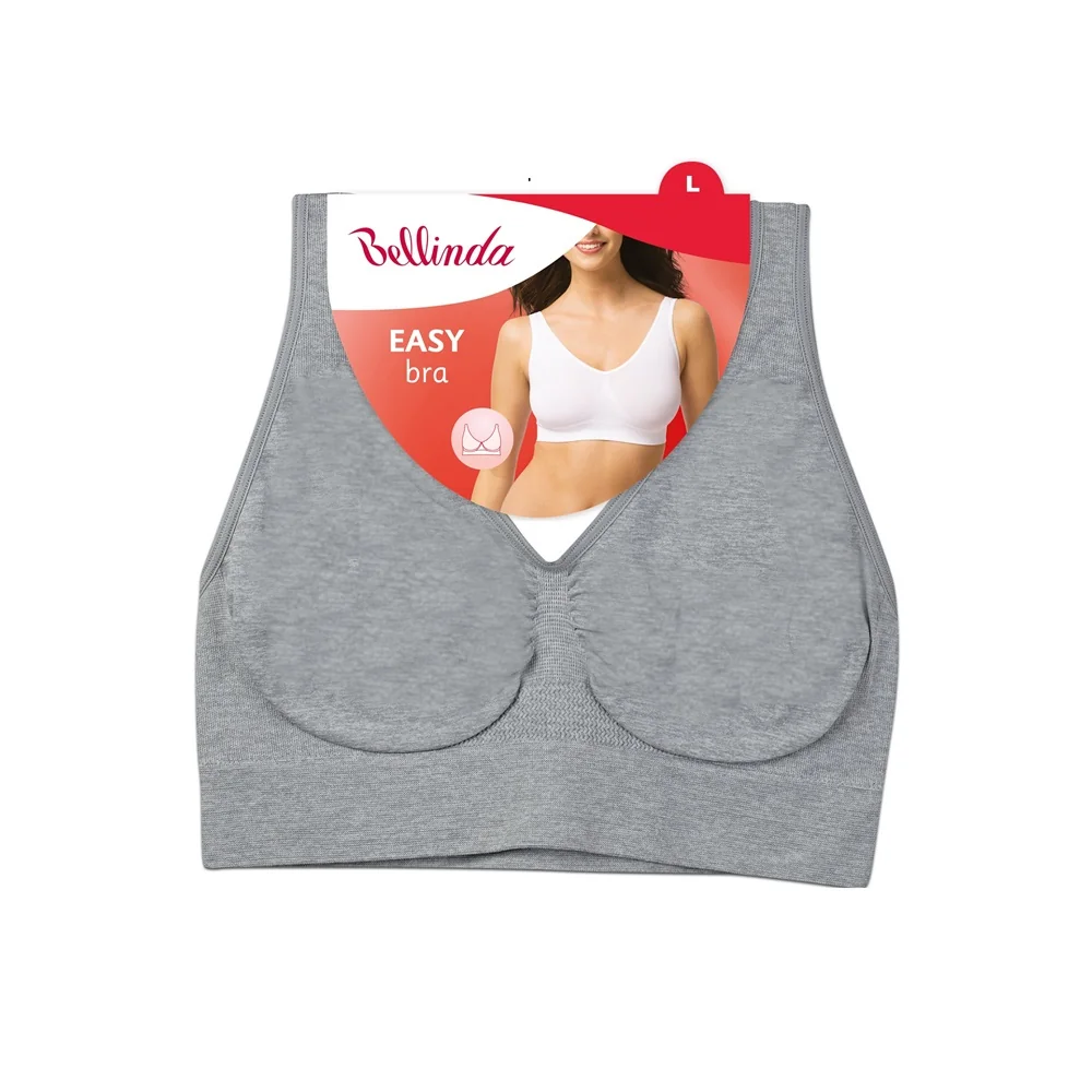 Bellinda Podprsenka elastická Easy bra vel. L šedá