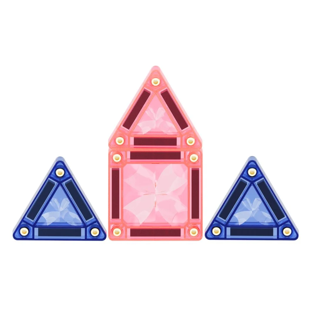 Cleverclixx Magnetická stavebnice Mini Tiles Pack Pastel - 28 ks