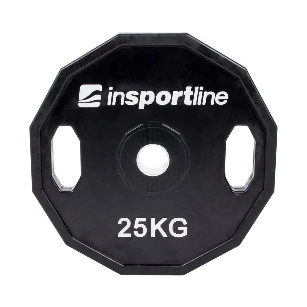 inSPORTline Pogumovaný olympijský kotouč Ruberton 25 kg 50 mm