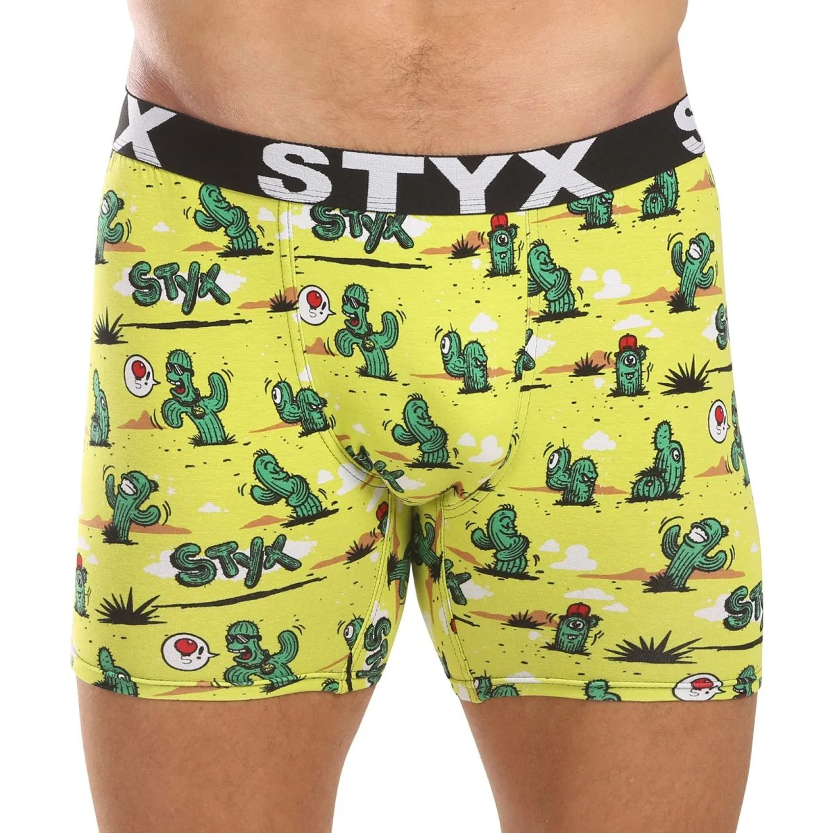 Styx 3PACK pánské boxerky long art sportovní guma vícebarevné (3UN13198) XL