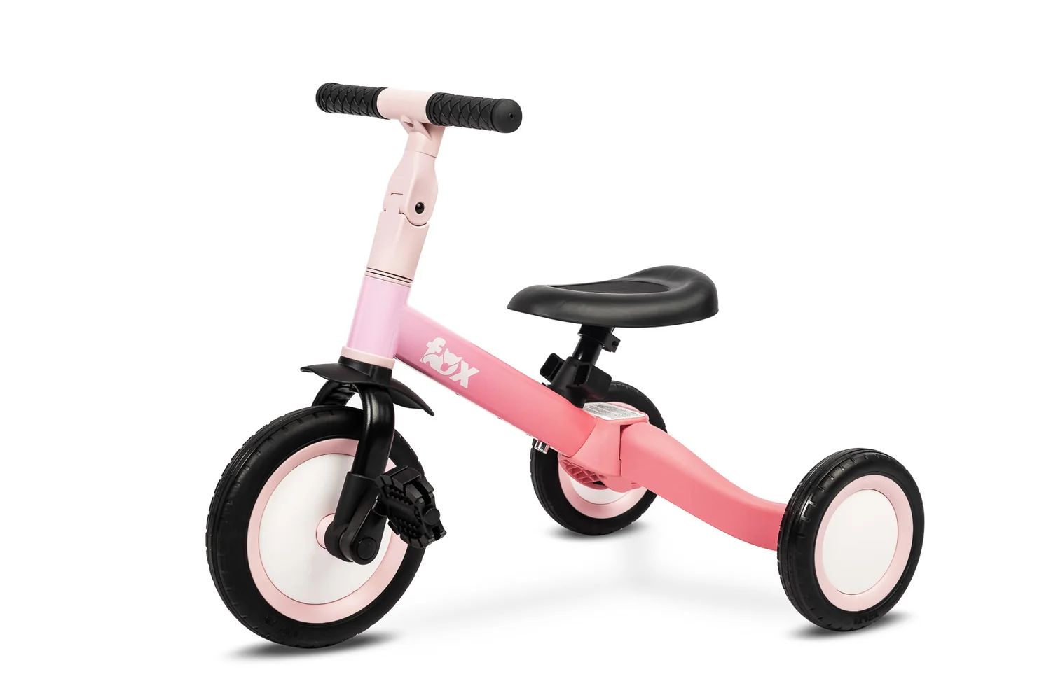 Toyz Multifunkční dětské odrážedlo, kolo 4v1 Fox - růžové