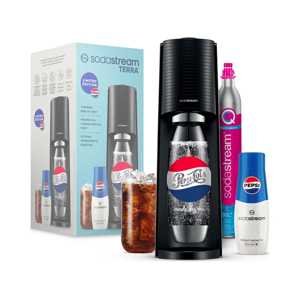 SODASTREAM Terra Black Pepsi Mpack výrobník perlivé vody
