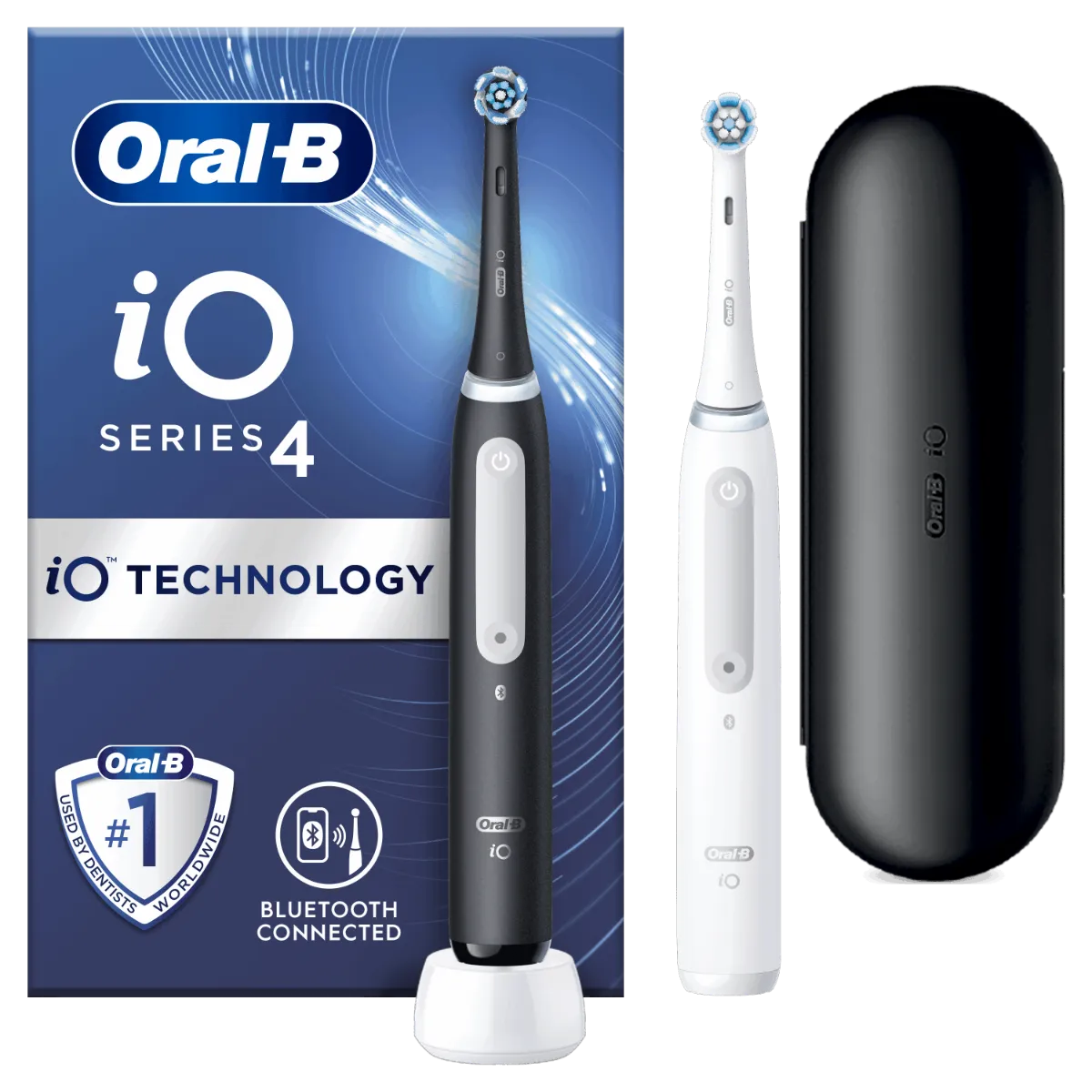Oral-B iO Series 4 Matt Black+Quite White Duo Pack elektrický zubní  kartáček 2