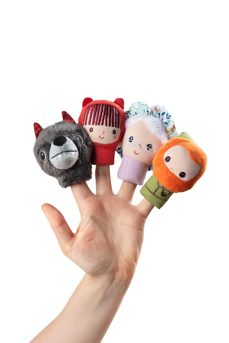 Lilliputiens set prstových maňásků - Červená Karkulka