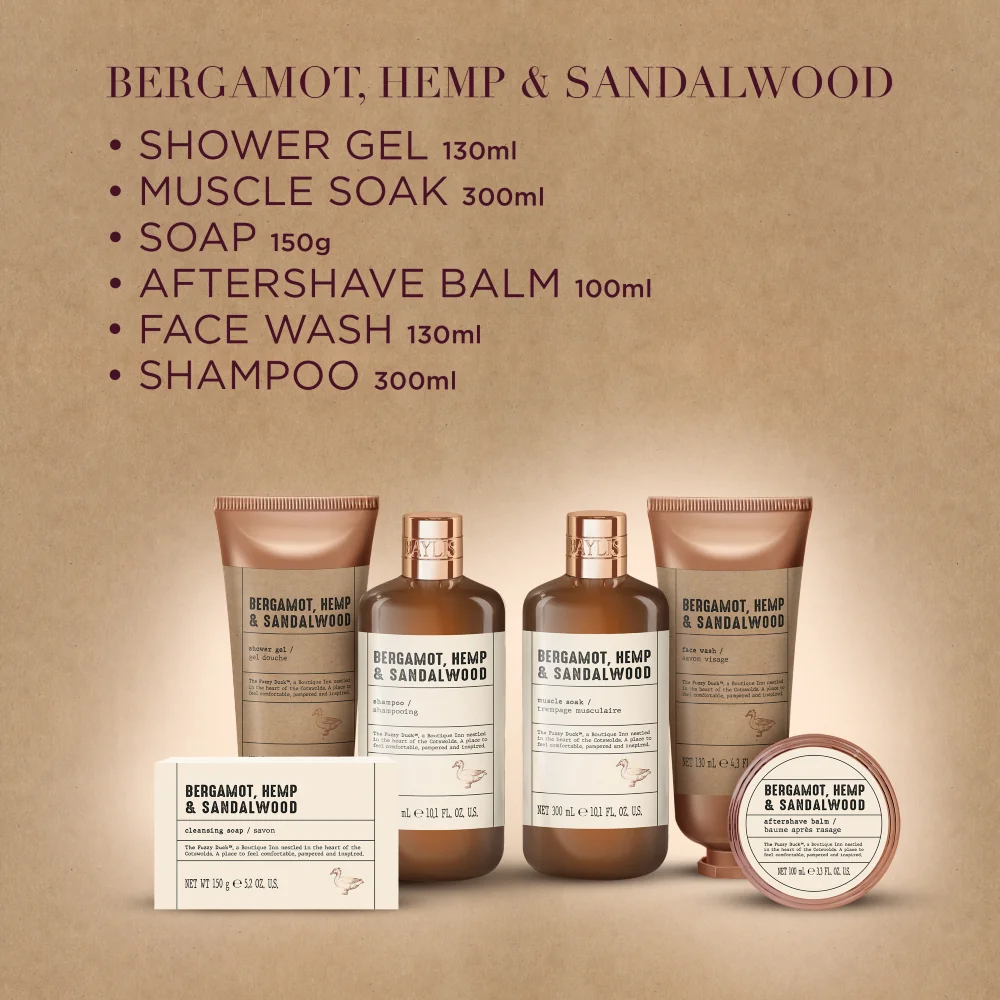 Baylis & Harding Pánská sada péče o tělo Bergamot, Konopí & Santalové dřevo 6 ks