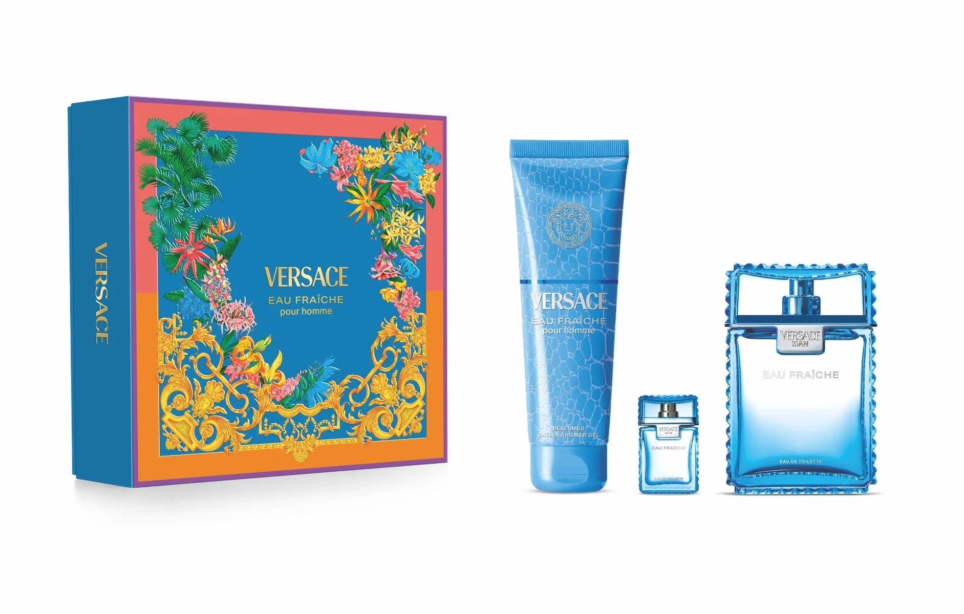 Versace Man Eau Fraîche dárkový set pro muže 3 ks