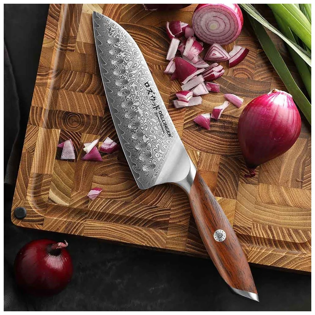 Dellinger Nůž Santoku 185 mm Rose Wood Damascus®