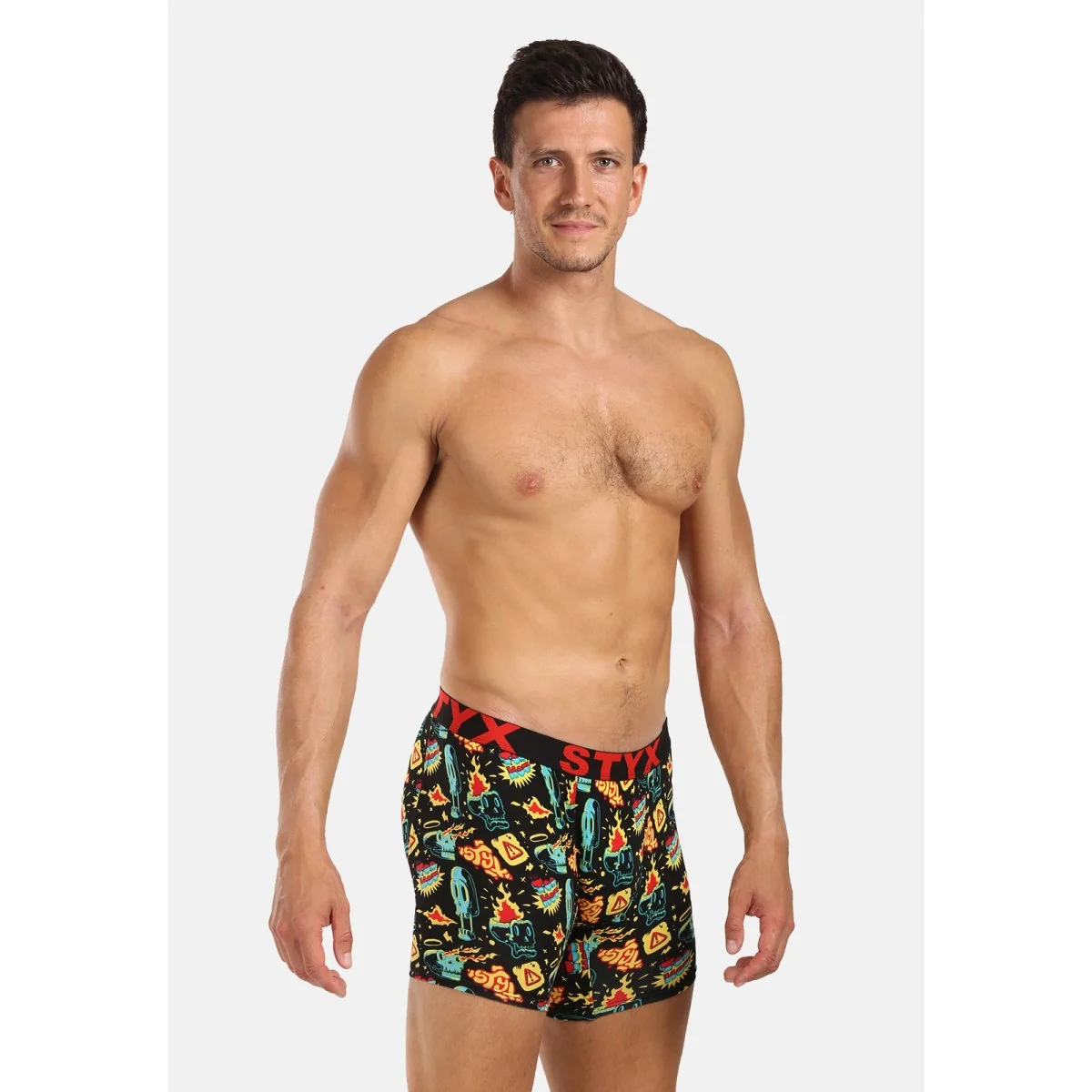 Styx Pánské boxerky long art sportovní guma toohot (UN1458) XL