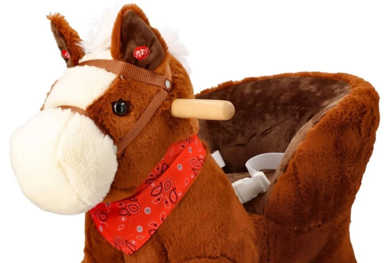 Adam Toys Houpací Koník, s kolečky a se zvukem - hnědý