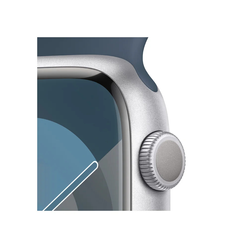 Apple Watch S9 45 mm sport band S/M smart hodinky Silver/Storm Blue