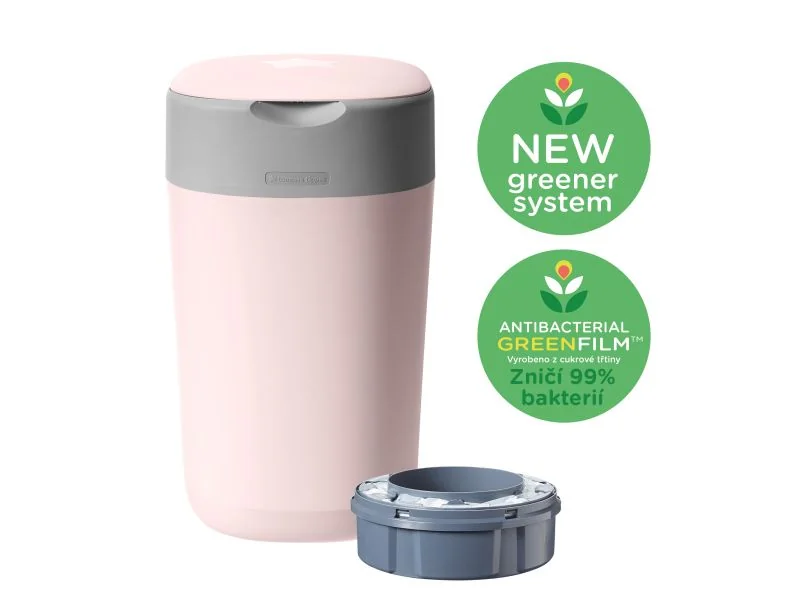 Tommee Tippee Koš na pleny Twist & Click 1 ks růžový