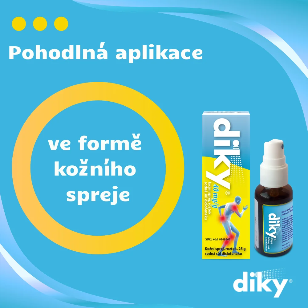 DIKY 40 mg/g kožní sprej, roztok 25 g