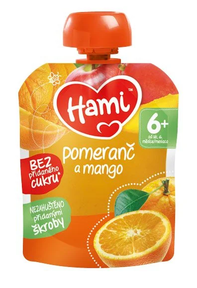 Hami Ovocná kapsička pomeranč a mango 6x90 g