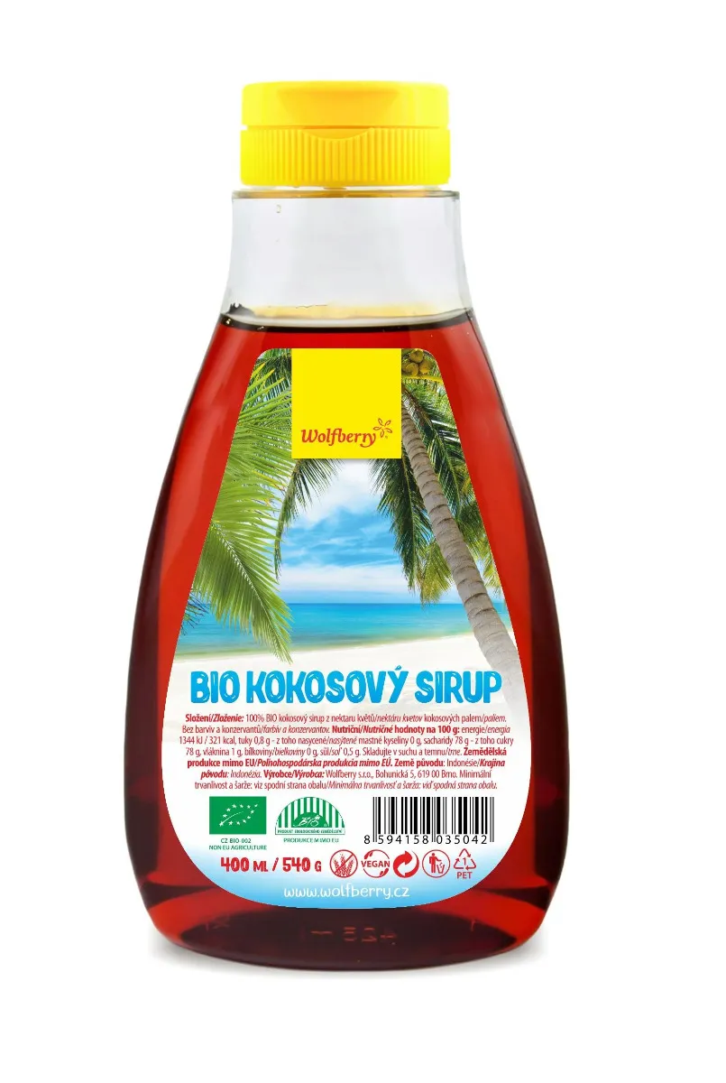 Wolfberry Kokosový sirup BIO 540 g/400 ml 