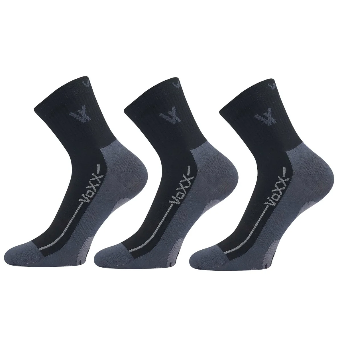 VoXX 3PACK ponožky černé (Barefootan-black) L