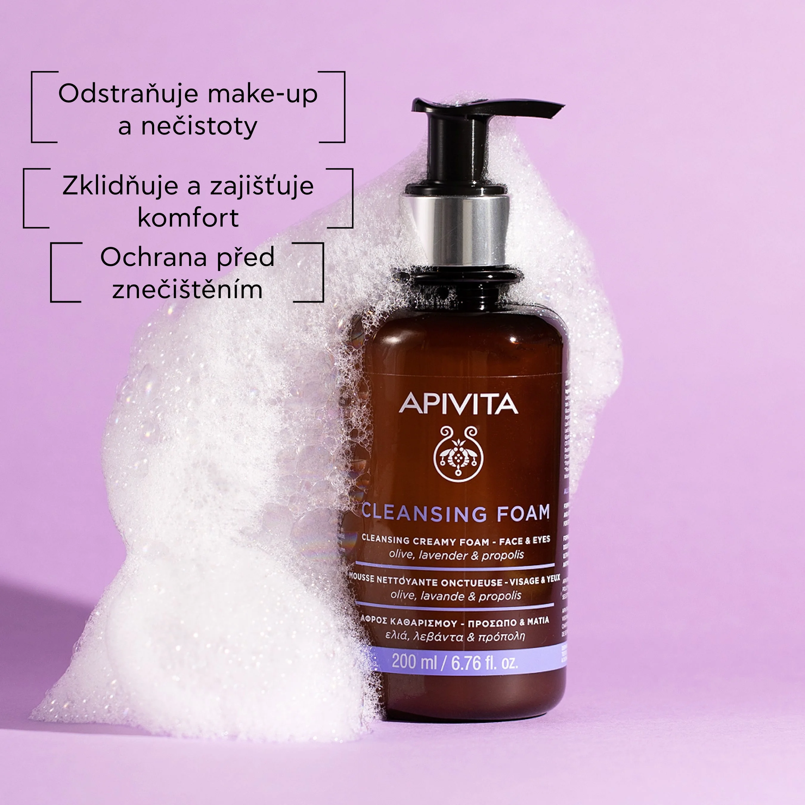 APIVITA Cleansing Foam čisticí krémová pěna 200 ml