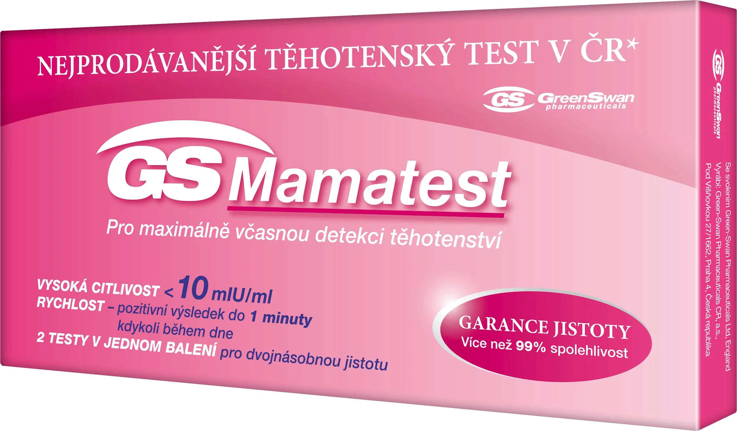 GS Mamatest Těhotenský test 2ks 