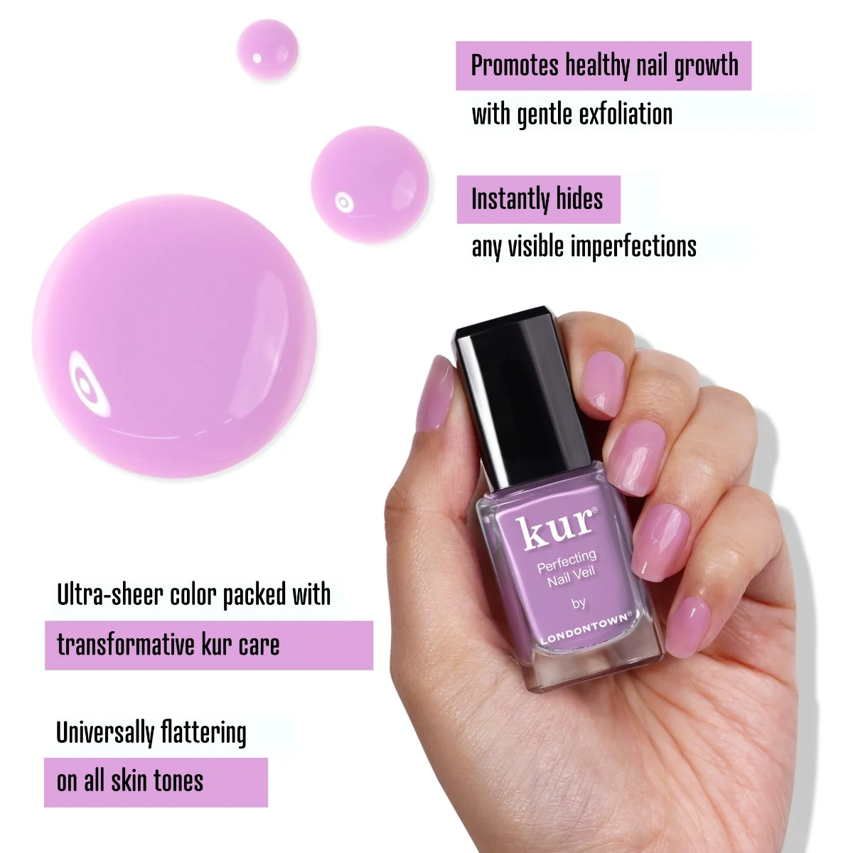Londontown kur Nail Veil No.9 zpevňující tónovaná péče na nehty 12 ml