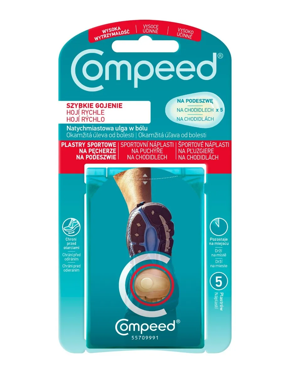 Compeed Náplast na puchýře chodidlo 5 ks