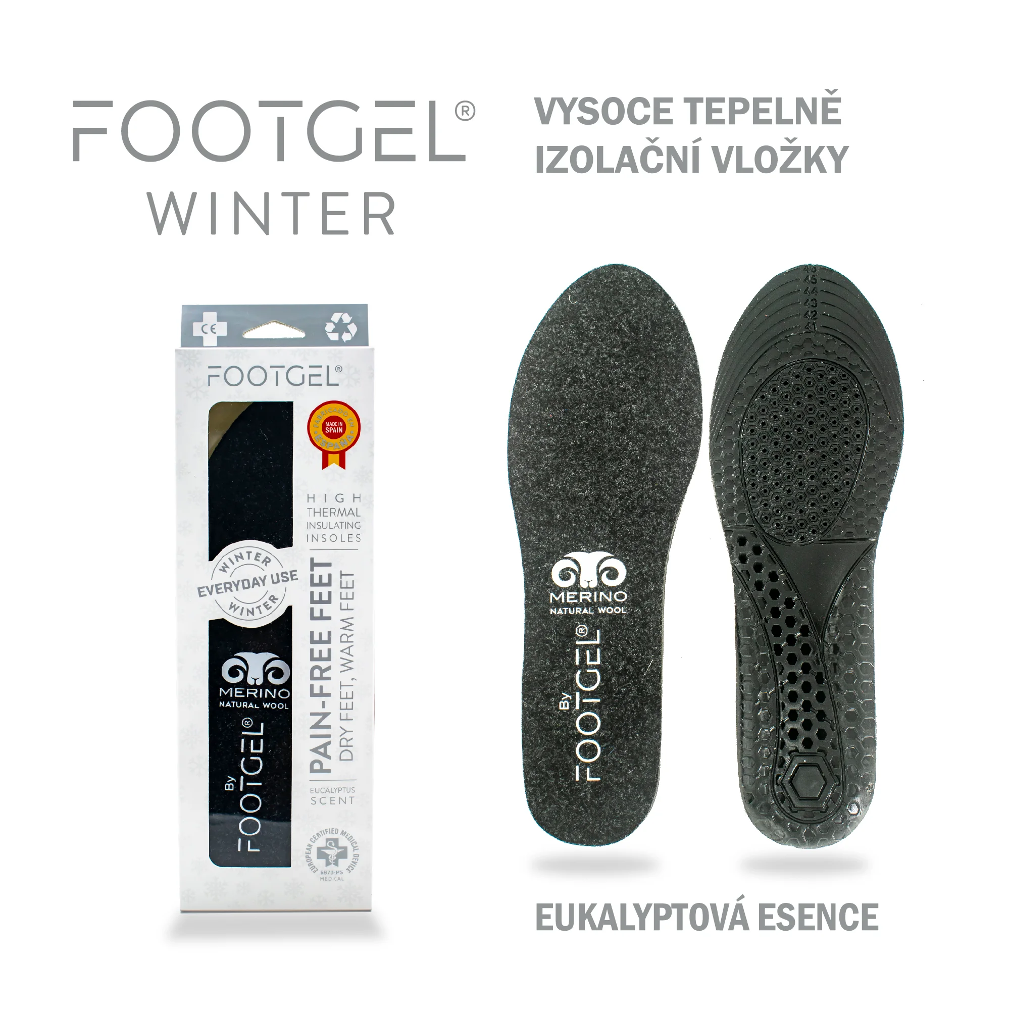 FOOTGEL Vložky do bot URBANWINTER EU 41-46