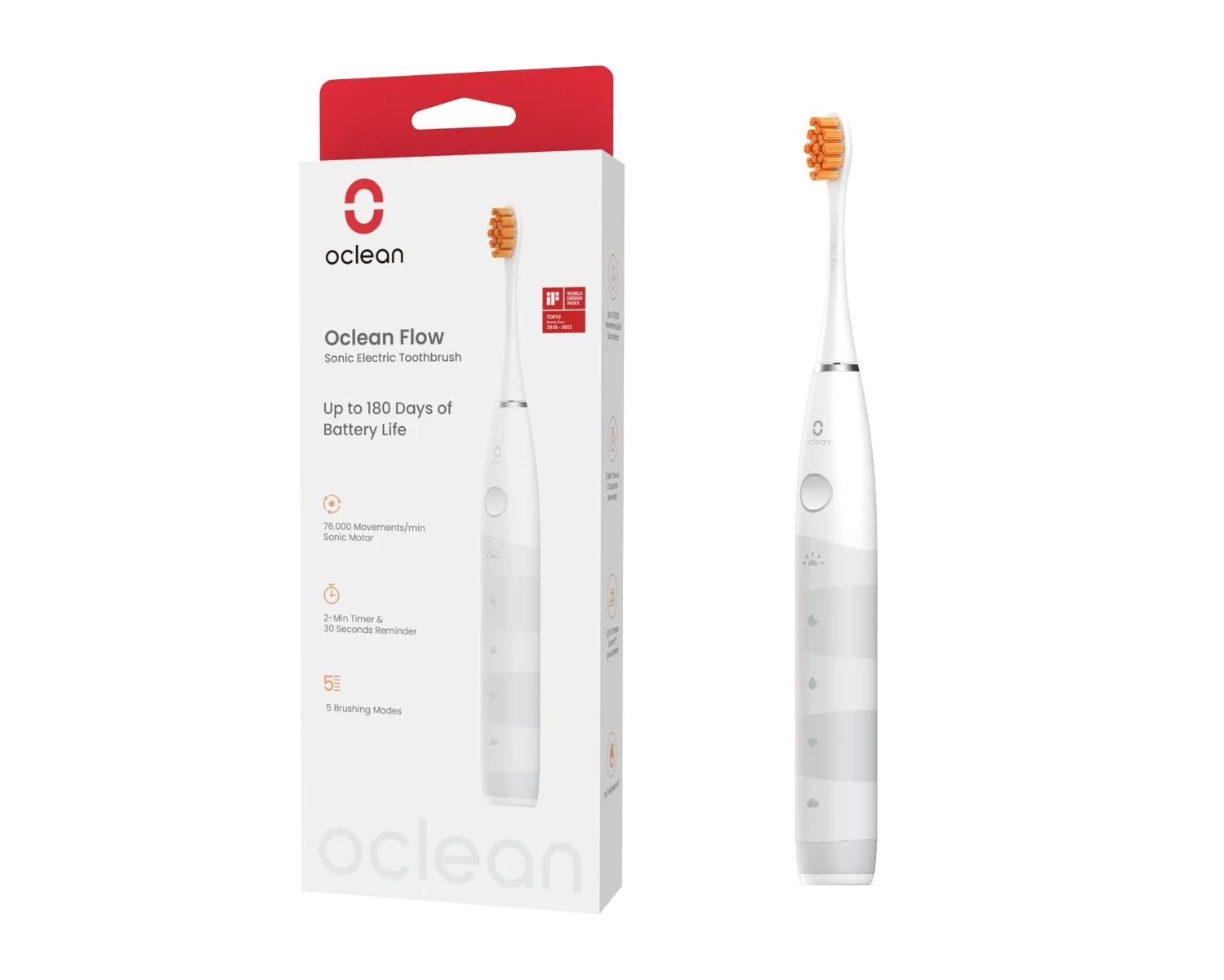 Oclean Flow sonický kartáček bílý