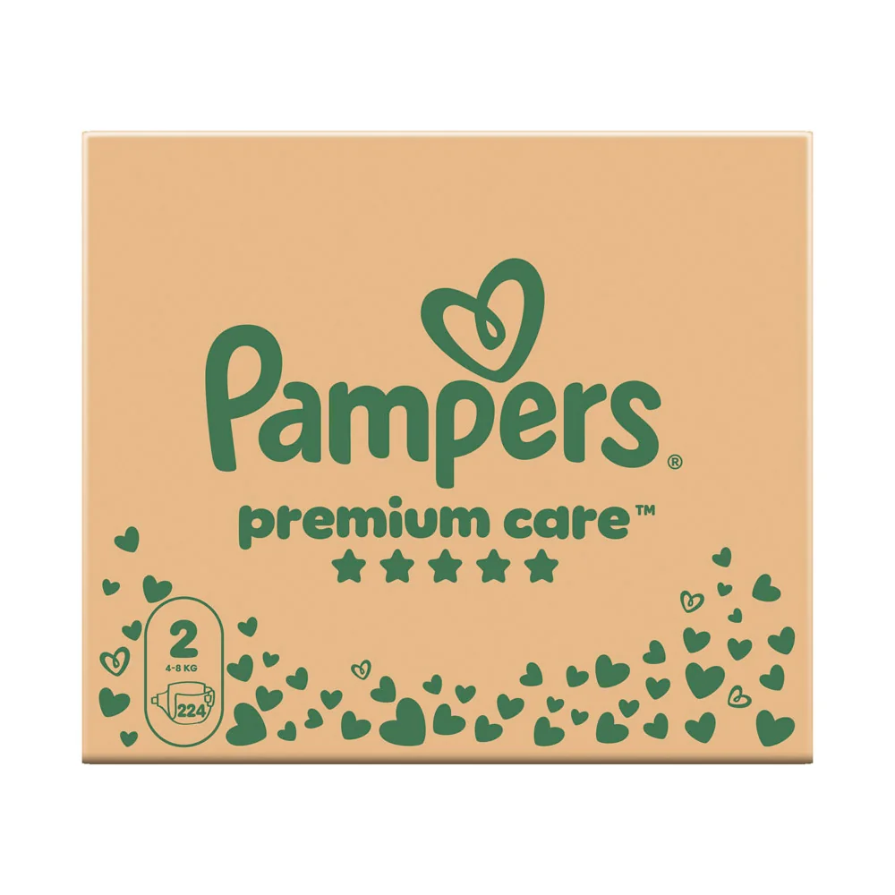 Pampers Premium Care vel. 2 4-8 kg dětské pleny 224 ks