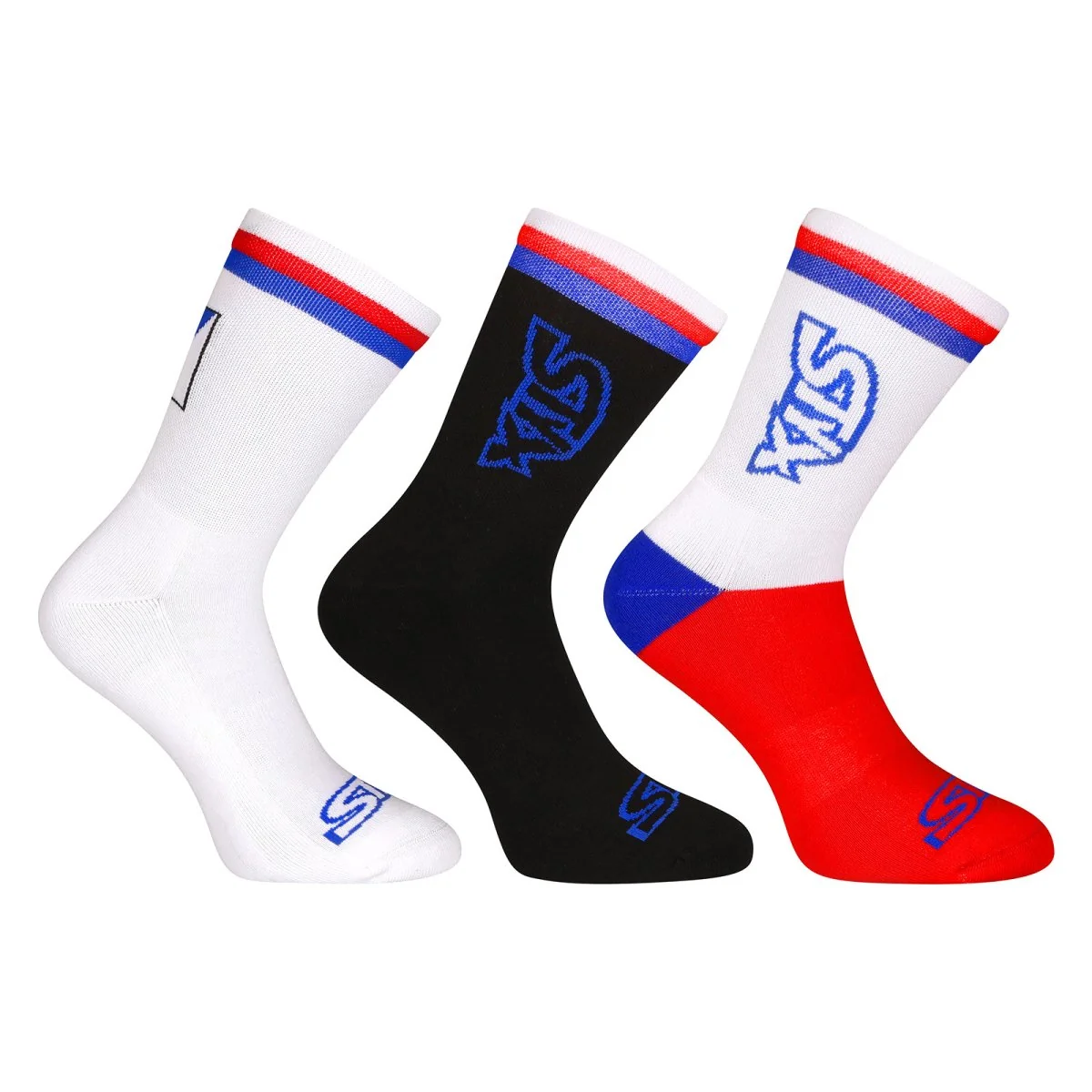 Styx 3PACK ponožky vysoké vícebarevné trikolóra (3HV09014) L