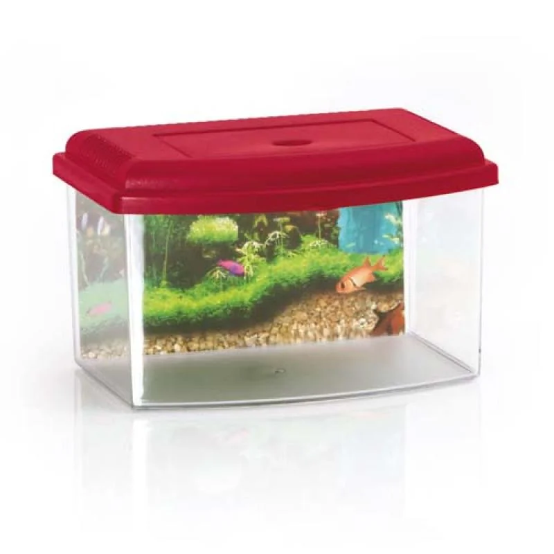 Cobbyspet Akvárium plastové 1, s krytem a pozadím 22x16x14cm  3l 