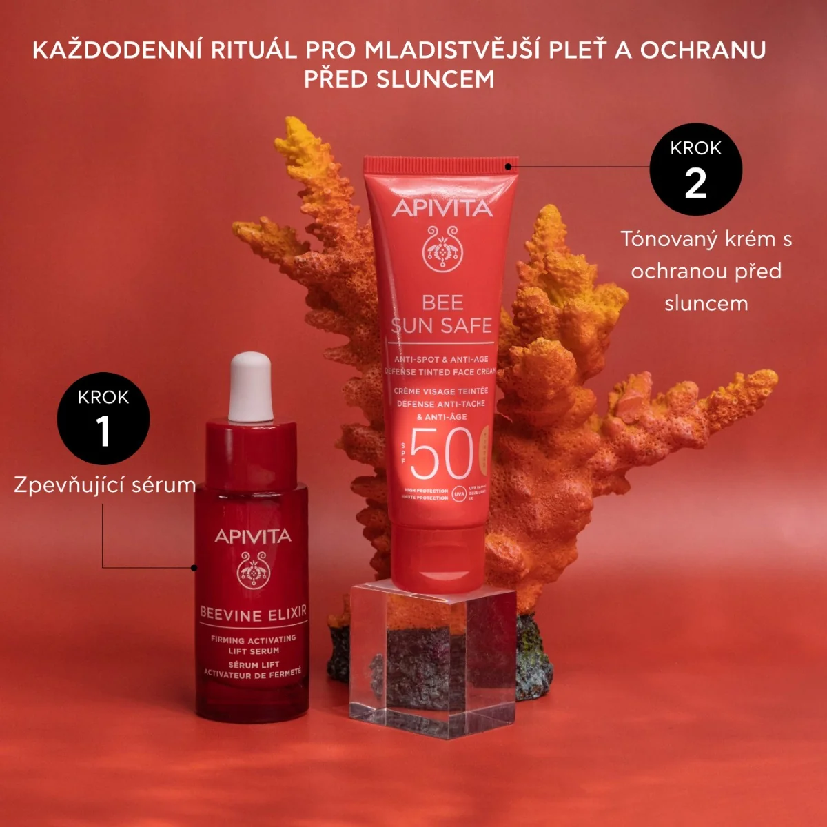 APIVITA Bee Sun Safe Anti-Spot Anti-Age SPF50 tónovaný krém 50 ml