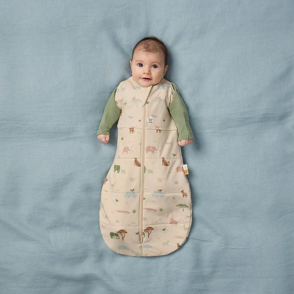 Ergopouch Zavinovačka a vak na spaní 2v1 Cocoon Savannah 0-3 m, 3-6 kg, 2,5 tog