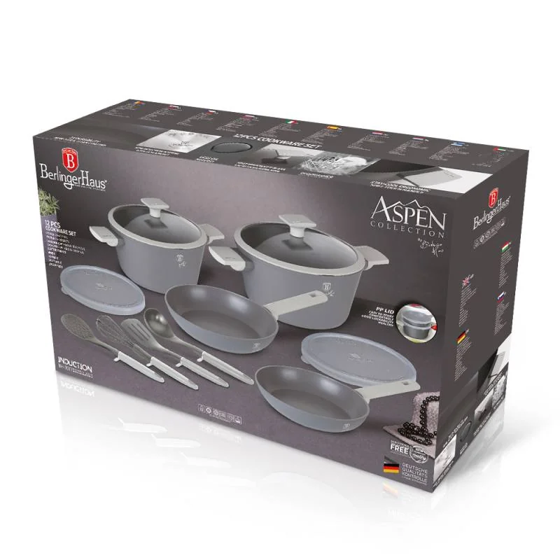 Berlingerhaus Sada nádobí s titanovým povrchem 12 ks Aspen Collection