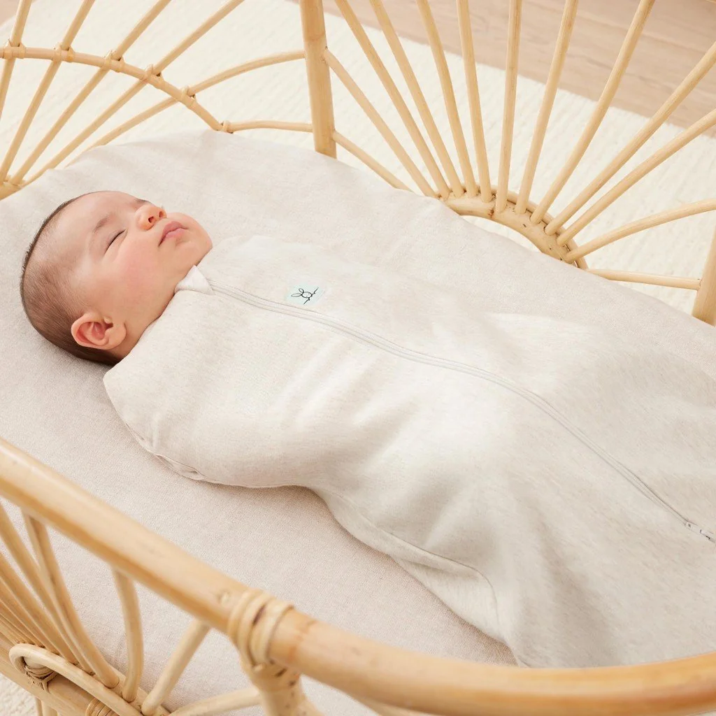 Ergopouch Zavinovačka a pytel na spaní 2v1 Cocoon Oatmeal Marle 3-6 m, 6-8 kg, 0,2 tog