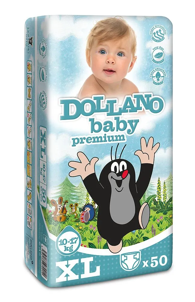 DOLLANO baby premium XL 10-17kg 50ks