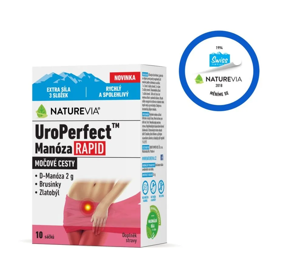 NatureVia UroPerfect Manóza Rapid 10 sáčků