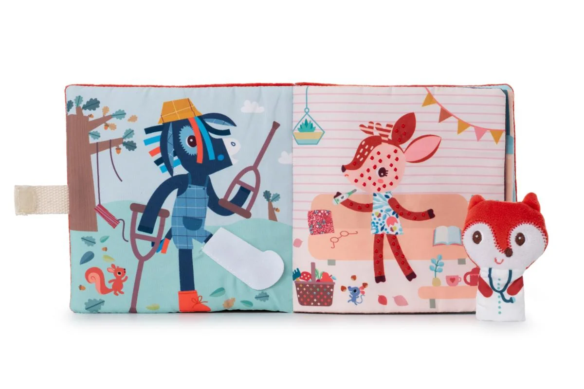 Lilliputiens textilní knížka s prstovou loutkou - doktorka Alice