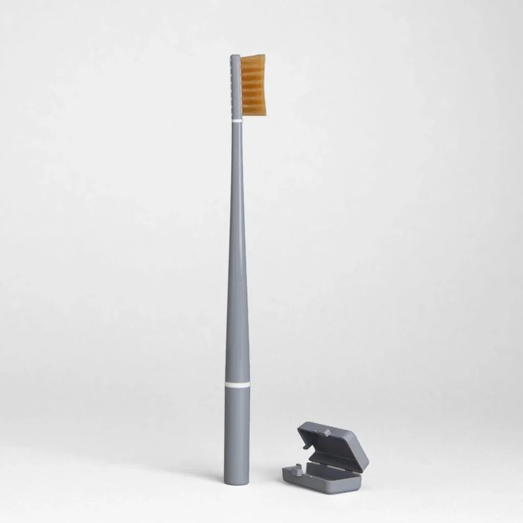 Piuma Zubní kartáček s vitamínem C Soft 1 ks Asphalt Grey