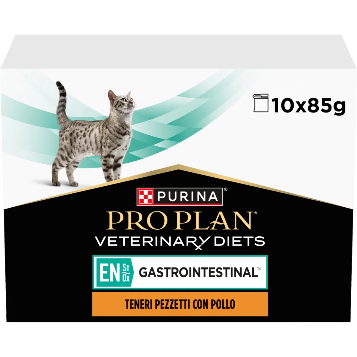 Purina Pro Plan Veterinární diety EN Gastrointestinal kapsičky pro kočky kuře 10x85 g