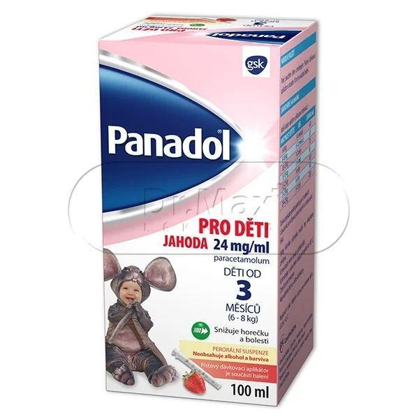 Panadol pro děti Jahoda suspenze 100ml