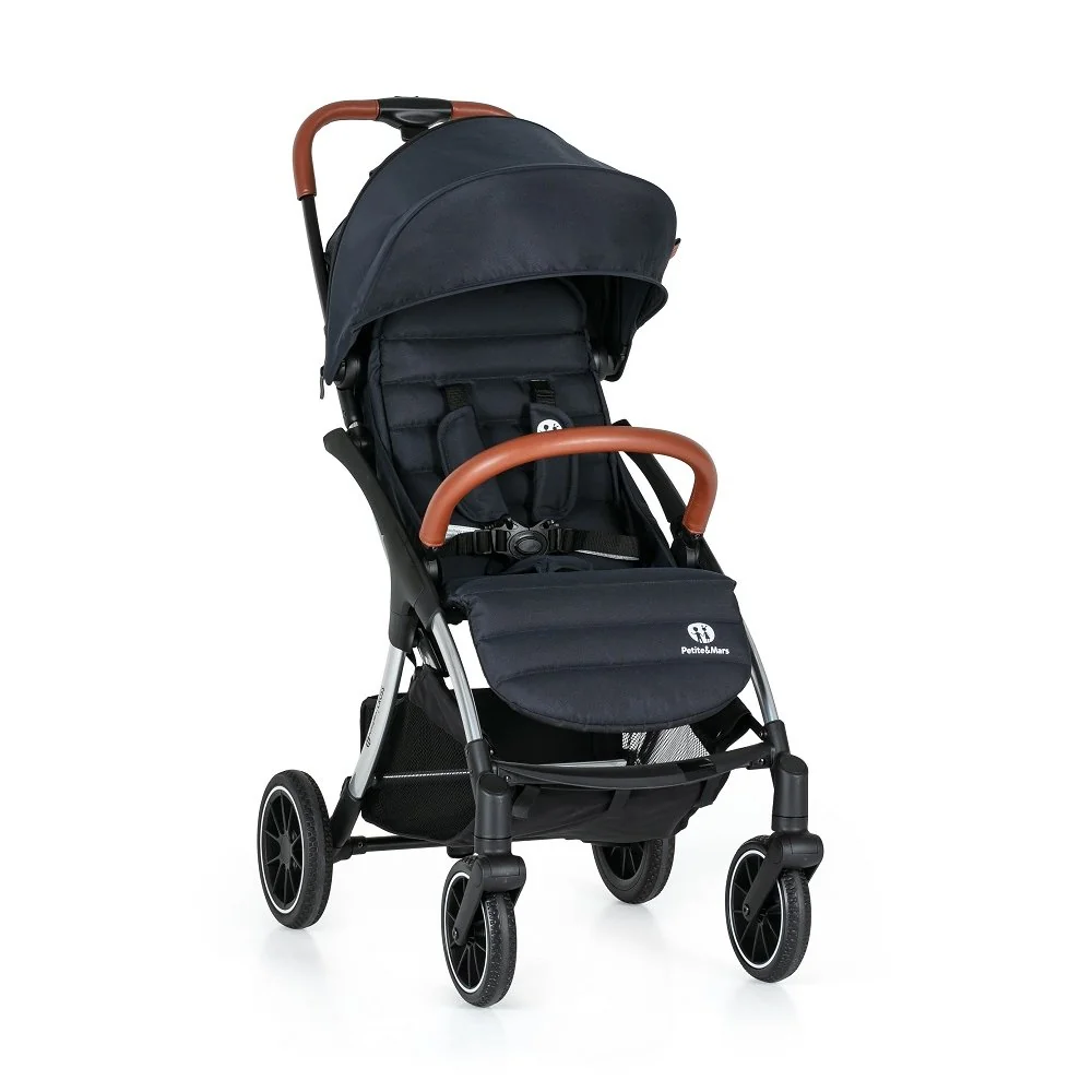 Petite&Mars Kočárek sportovní Cross Anthracite Blue