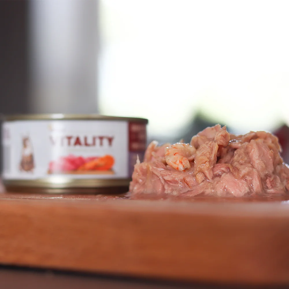 Akinu VITALITY Tuňák & krevety konzerva pro kočky 10 x 70 g 