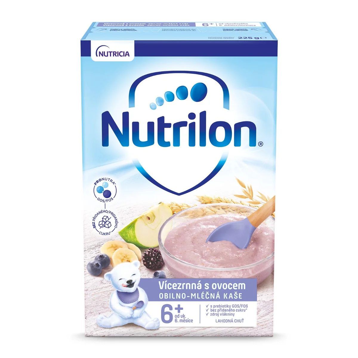 Nutrilon Vícezrnná kaše s ovocem 225 g