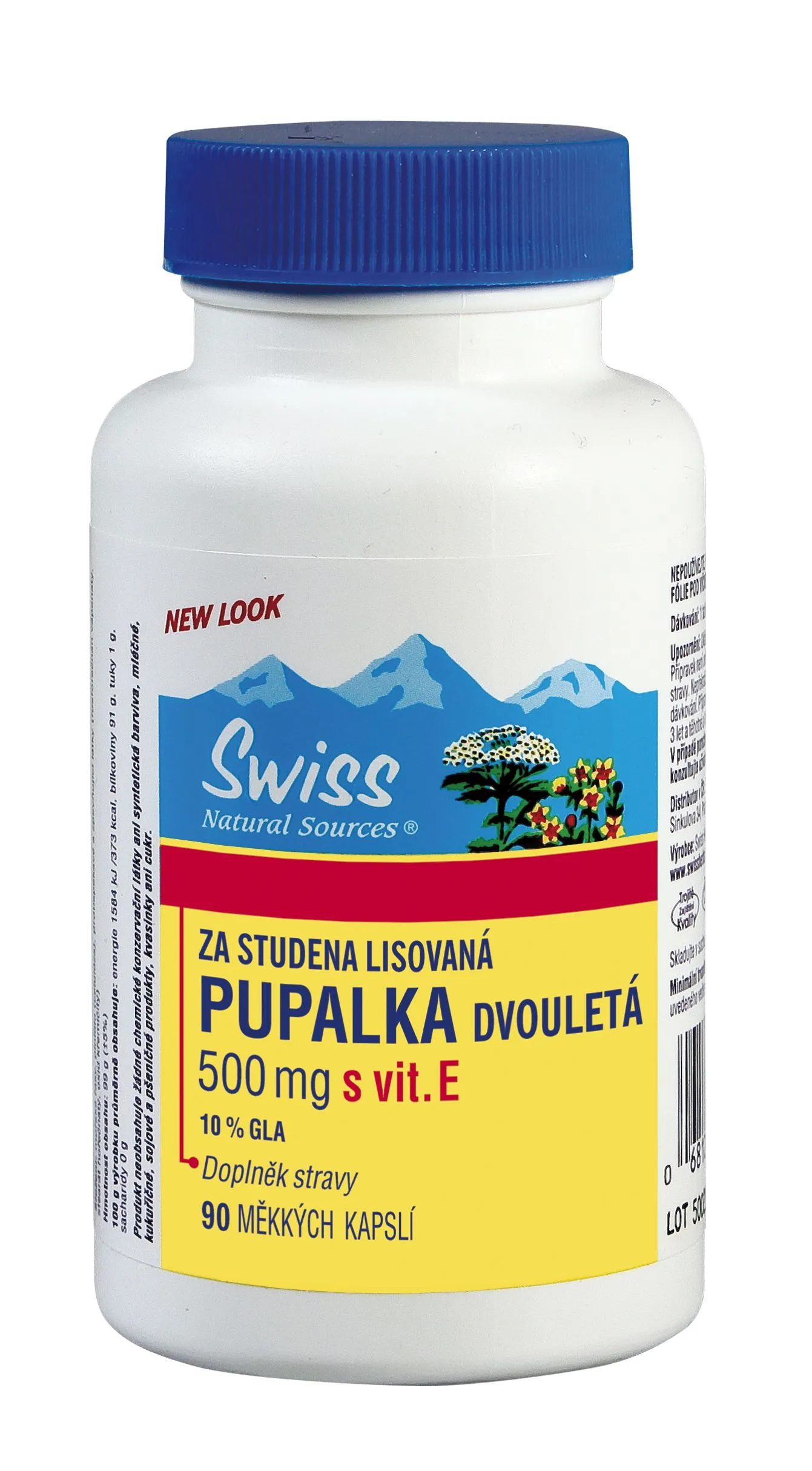 Swiss Pupalka dvouletá + vitamin E 500 mg 90 kapslí