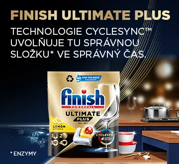Finish Ultimate Plus All in 1 Lemon, technologie CYCLESYNC™ uvolňuje tu správnou složku ve správný čas