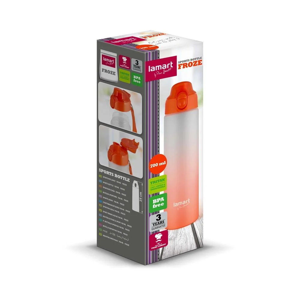 LAMART LT4057 Froze 0,7 l sportovní lahev oranžová