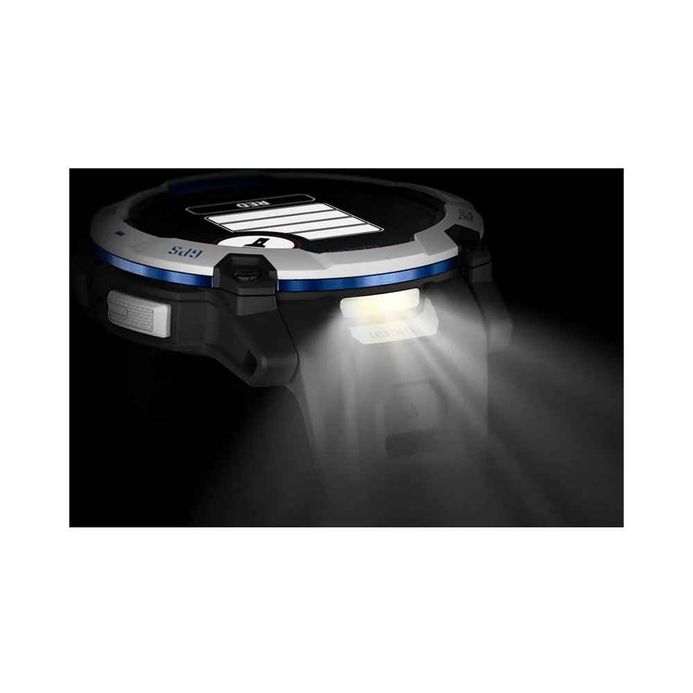 Garmin Instinct 3 Solar 50 mm chytré hodinky Whitestone Black/Blue