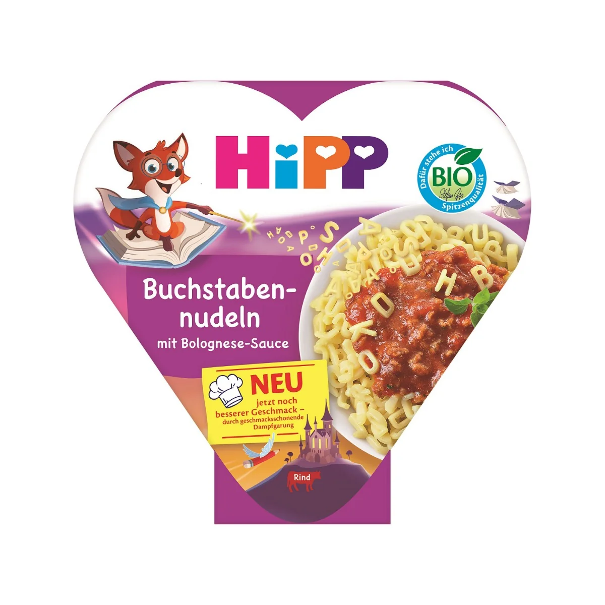 Hipp BIO Písmenkové těstoviny s boloňskou omáčkou 250 g